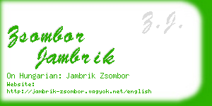 zsombor jambrik business card